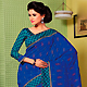 Royal Blue Art Silk Saree with Blouse