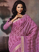 Exquisite combination of color, fabric can be seen here. This beautiful pink cotton saree is nicely designed with floral, abstract print and self weaving zari work. Beautiful print work on saree make attractive to impress all. It will enhance your personality and gives you a singular look. Matching blouse is available with this saree. Slight color variations are due to differing screen and photography resolution.