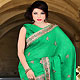 Green Art Silk Saree with Blouse