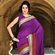 Purple Art Silk Saree with Blouse