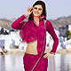 Magenta Brasso Faux Georgette Saree with Blouse