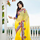 Yellow Viscose Georgette Saree with Blouse
