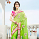 Light Green Viscose Georgette Saree with Blouse