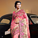 Shaded Pink and Cream Net Saree with Blouse