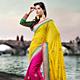 Yellow and Pink Georgette Saree with Blouse