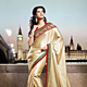 Beige Shimmer Georgette Saree with Blouse