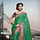 Shaded Green Viscose Georgette Saree with Blouse