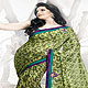 With extensive printed saree with impressive color