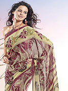 Be the cynosure of all eyes with this exquisite range of party wear sarees in flattering colors and combinations. This collection of printed georgette sarees ,flaunt your feminine grace and glamour in this smart and trendy wear collection of sarees. Slight Color variations possible due to differing screen and photograph resolutions.