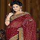 A beautiful saree with exotic border and elegance color