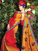 Be the cynosure of all eyes with this wonderful casual wear saree in flattering colors and combinations. Saree is beautified with floral print and fabric lace border. Pallu is nicely designed with embroidery patches. Contrasting lines print on all over saree make attractive. It will enhance your personality and gives you a singular look. Matching blouse is available. Slight color variations are due to differing screen and photography resolution.