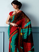 Elegance and innovation of designs crafted for you. This beautiful and pretty printed saree nicely designed with Stylish abstract art pattern. The saree is specially crafted for your stunning look and terrific style. This saree material is georgette. Matching Blouse is available. Slight color variations are possible due to differing screen and photograph resolution.