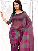 Elegance and innovation of designs crafted for you. This pink net printed casual wear saree have beautiful floral butta and lines print work on all over. Border has amazing contrasting fabric lace. It’s cool and has a very modern look to impress all. Matching blouse is available.  Slight Color variations are possible due to differing screen and photograph resolutions.