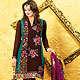 Graceful chanderi print and patch work suit