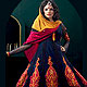 A elegant anarkali suit with patch work