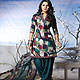 Printed cotton suit with superb color