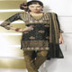 designer suit with full printed work and embroidery work.