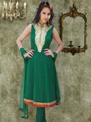 Fabulous collection of stylish suits with net and cotton self print get you grace and stunning look your persnality