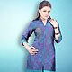 Turquoise and Pink Readymade Indo Western Tunic