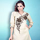 Cream and Brown Readymade Indo Western Tunic