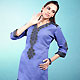 Blue and Black Readymade Indo Western Tunic