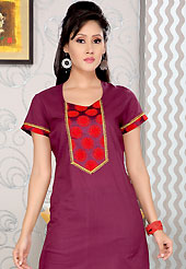 Different colors are a perfect blend of traditional Indian heritage and contemporary artwork. This simple and pretty kurti has beautiful embroidery patch work. Embroidery patch is done with sequins and lace work. This drape material is cotton. The entire ensemble makes an excellent wear. This is a perfect casual wear readymade kurti. Slight Color variations are possible due to differing screen and photograph resolutions.