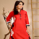 Red Cotton Readymade Tunic