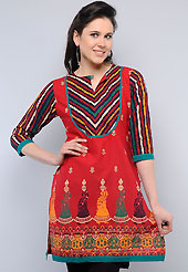 This tunic is nicely designed with traditional art print and patch work. This is perfect casual wear readymade tunics. This drape material is cotton. Bottom shown in the image is just for photography purpose. Slight color variations are possible due to differing screen and photograph resolution.