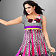 Off White, Pink and Burgundy Georgette Readymade Tunic