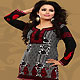 White, Red and Black American Crepe Readymade Tunic