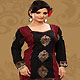 Black and Red American Crepe Readymade Tunic