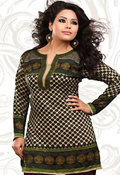 This dusty light fawn french jacquard readymade tunic is nicely designed with floral, geometric print and patch work. This is a perfect casual wear readymade kurti. Bottom shown in the image is just for photography purpose. Minimum quantity order 12pcs in each style. Slight Color variations are possible due to differing screen and photograph resolutions.