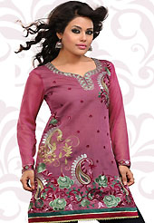 This simple and pretty kurti has beautiful embroidery patch work is done with resham and lace work. This drape material is kora silk. The entire ensemble makes an excellent wear. This is a perfect casual wear readymade kurti. Bottom shown in the image is just for photography purpose. Minimum quantity order 12pcs in each style. Slight Color variations are possible due to differing screen and photograph resolutions.